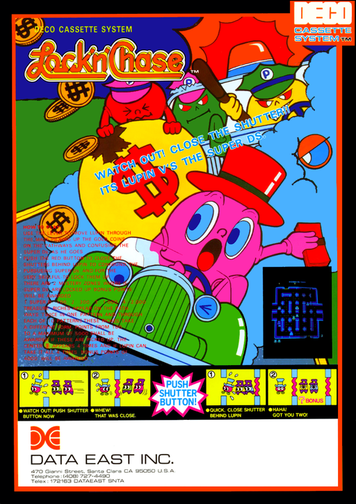 Lock'n'Chase (DECO Cassette) (Japan) Game Cover